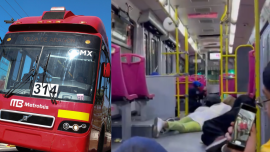 Usuarios de Metrobús se arrojan al piso tras balacera en L6