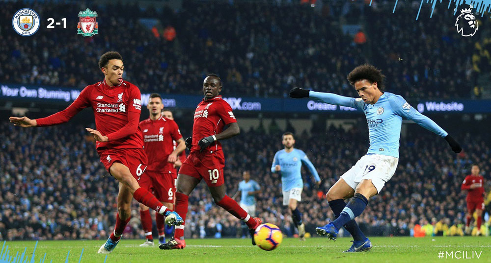 Manchester City quita el invicto a Liverpool