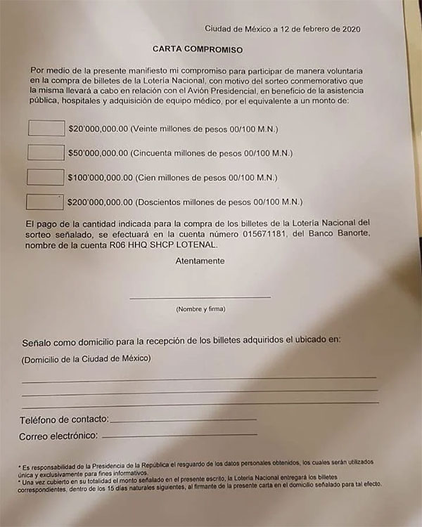 Carta compromiso