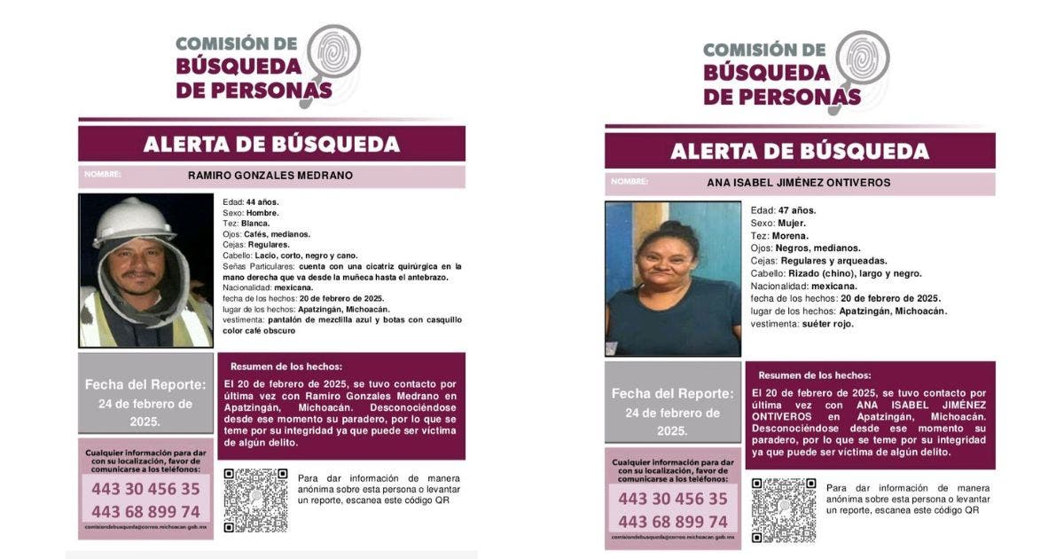 Familia de Jalisco desaparece en Michoacán mientras viajaba a recoger cuerpo de un joven