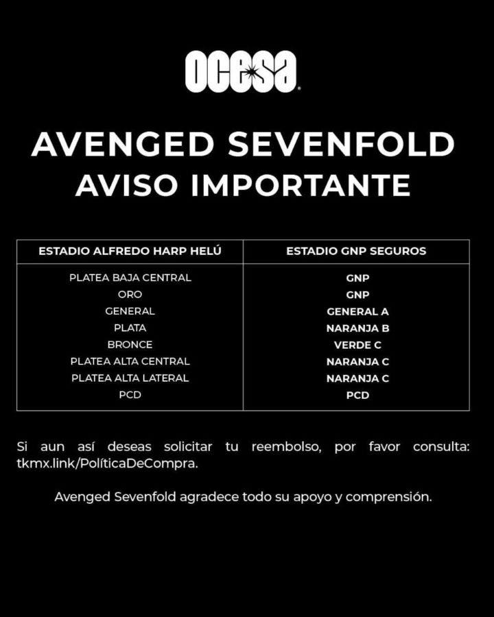 AVENGEDSEVENFOLDMEXICO2026