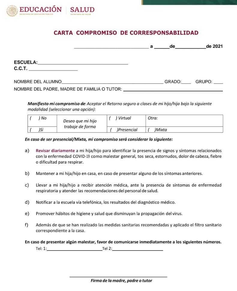 Carta Compromiso de Responsabilidad