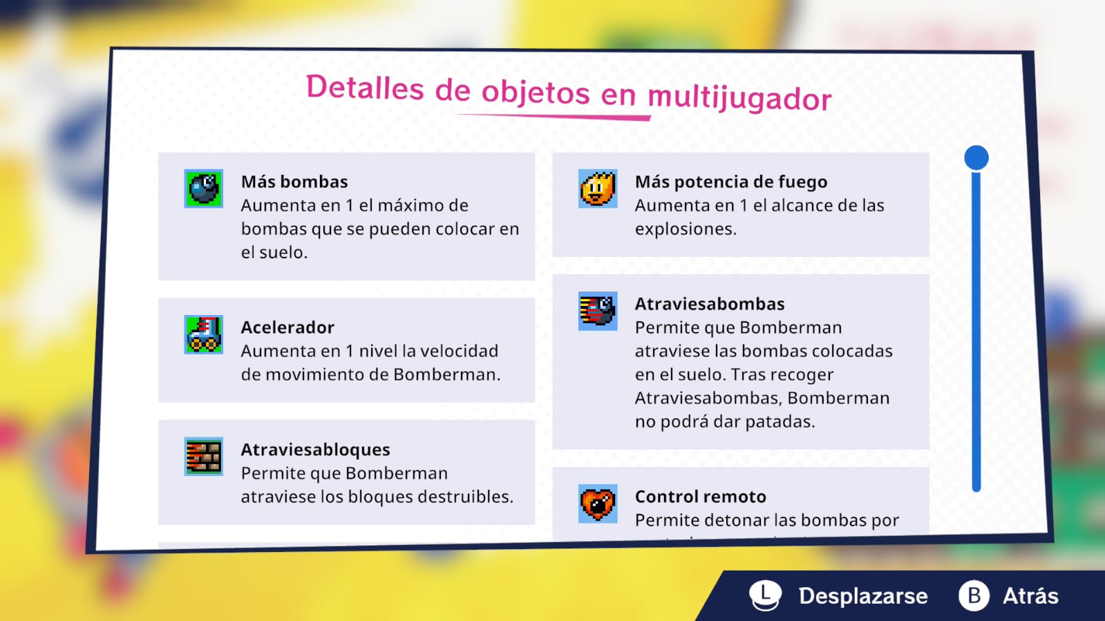 Potenciadores Bomberman