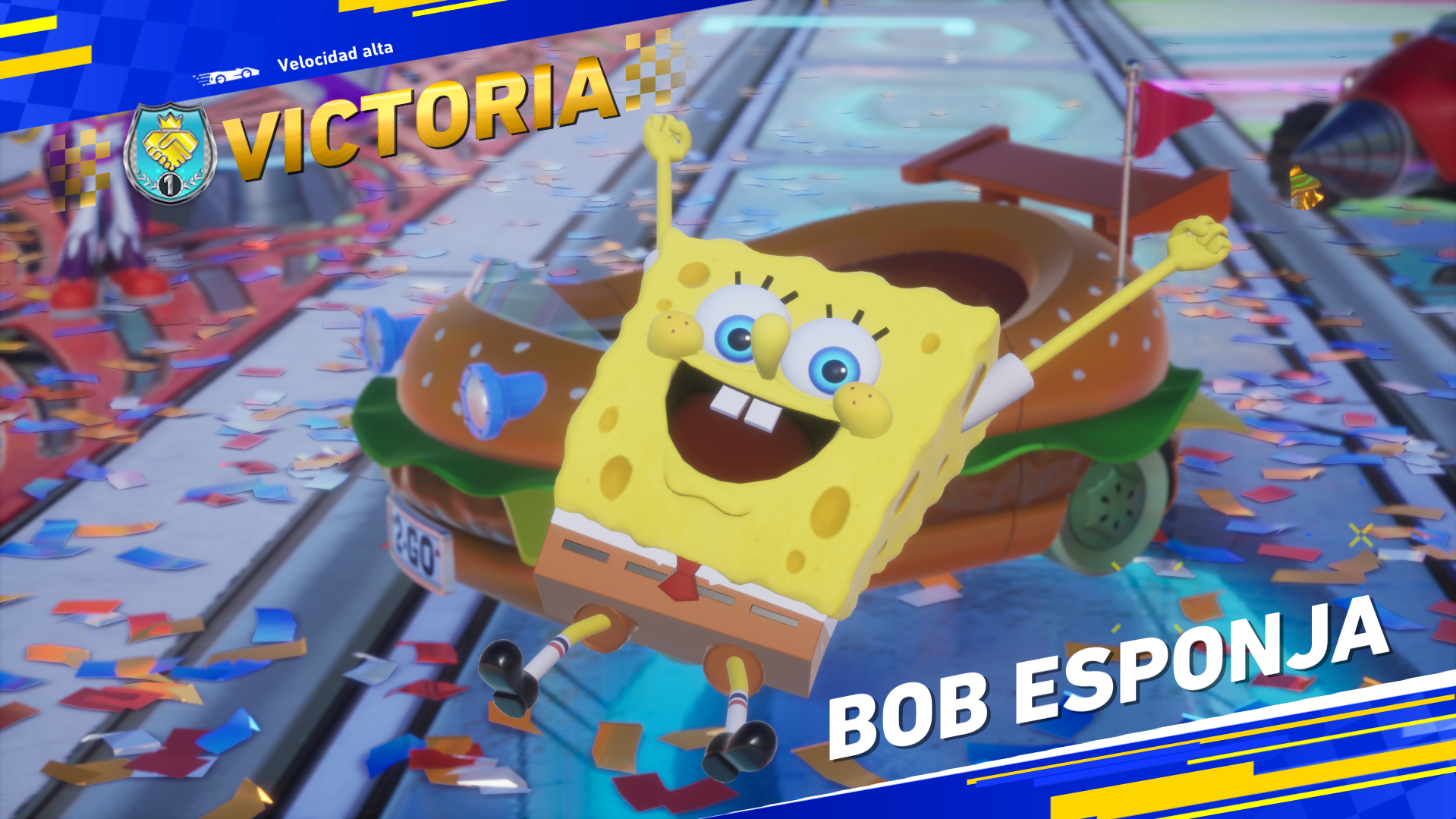 sonic racing crossworlds Bob Esponja victoria