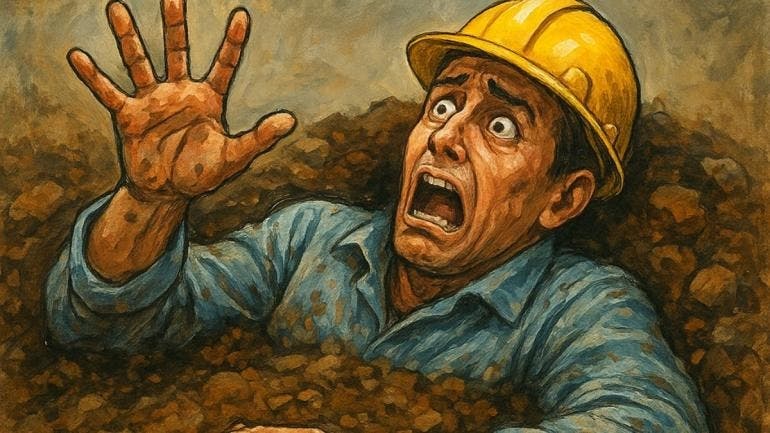El mito de los albañiles sepultados