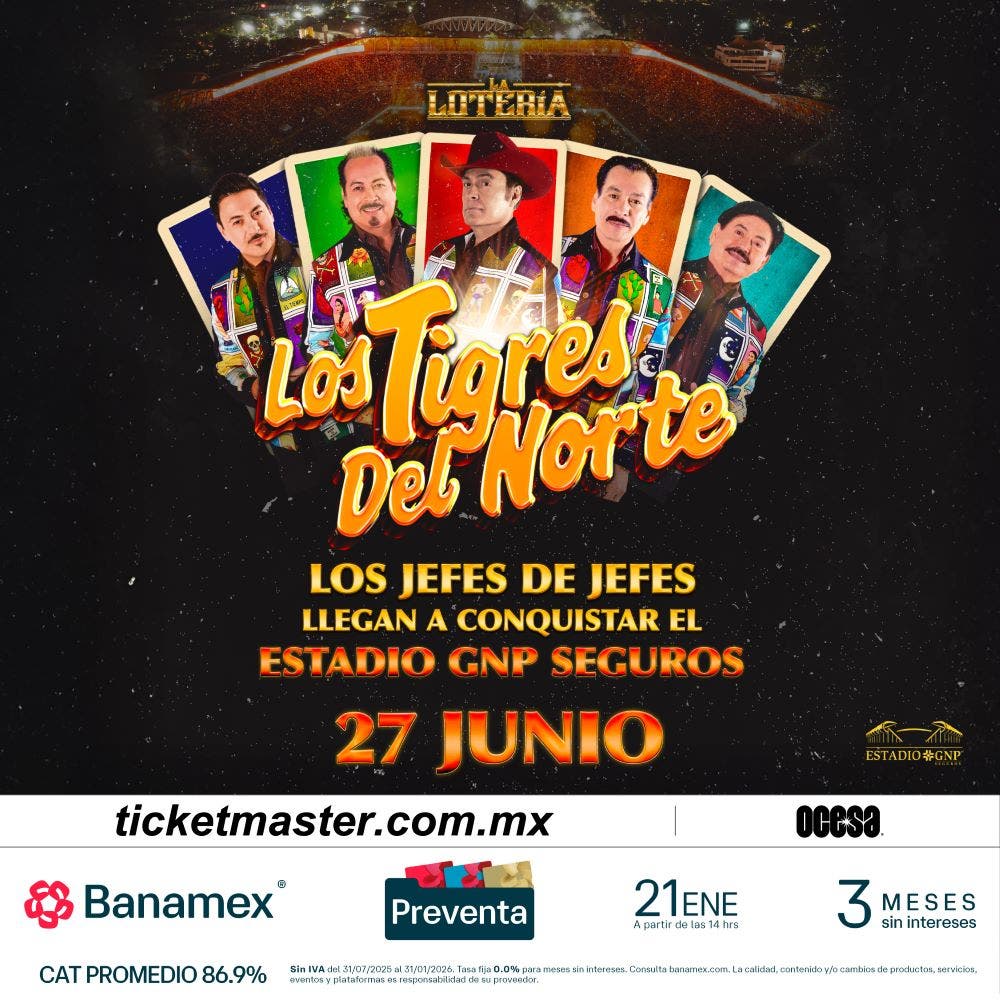 LOS TIGRES DEL NORTE BOLETOS ESTADIO GNP