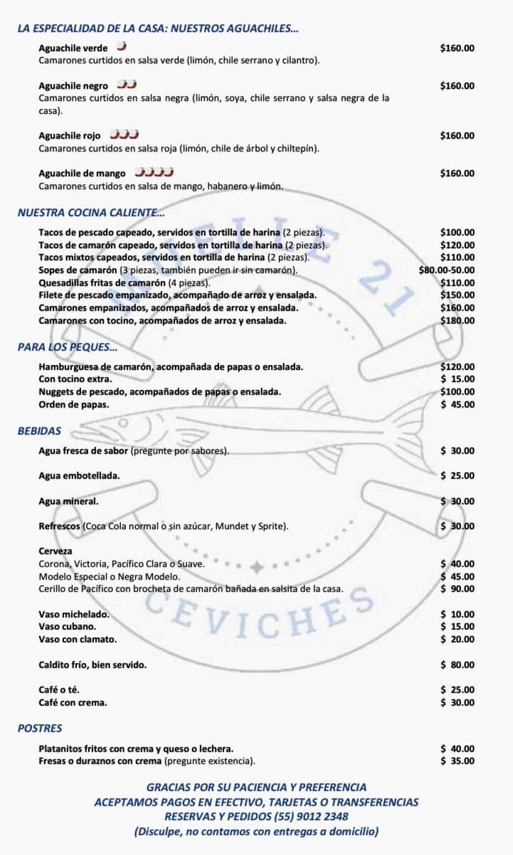 MENU MUELLE 21