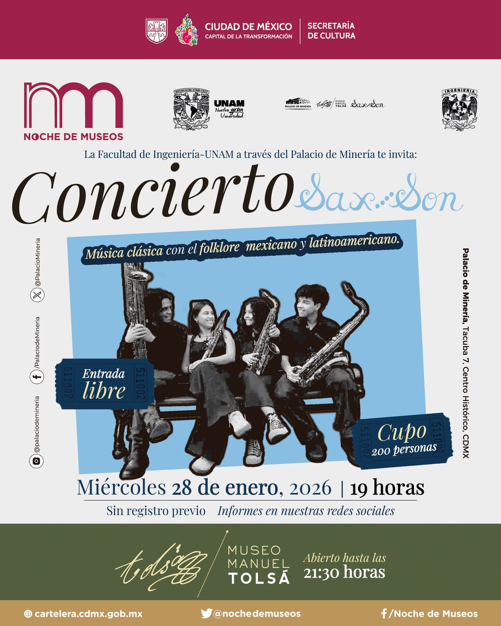 Museos en el Palacio de Minería y el Museo Manuel Tolsá