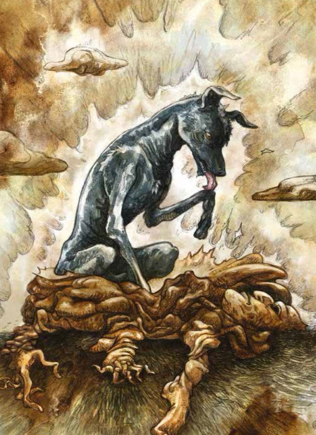 Ilustraciones del Libro Monstruos Mexicanos: Kamui Gomasio y Marcos castro
