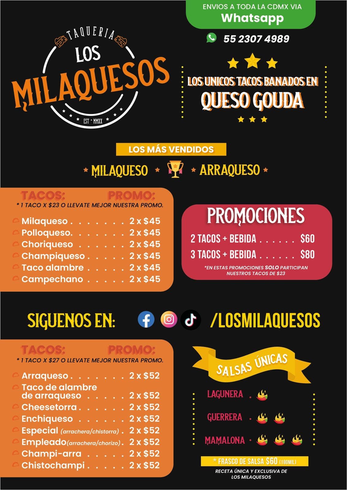 MENU LOS MILAQUESOS