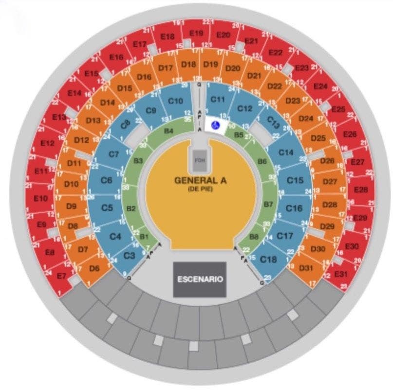 SECCIONES PALACIO DE LOS DEPORTES