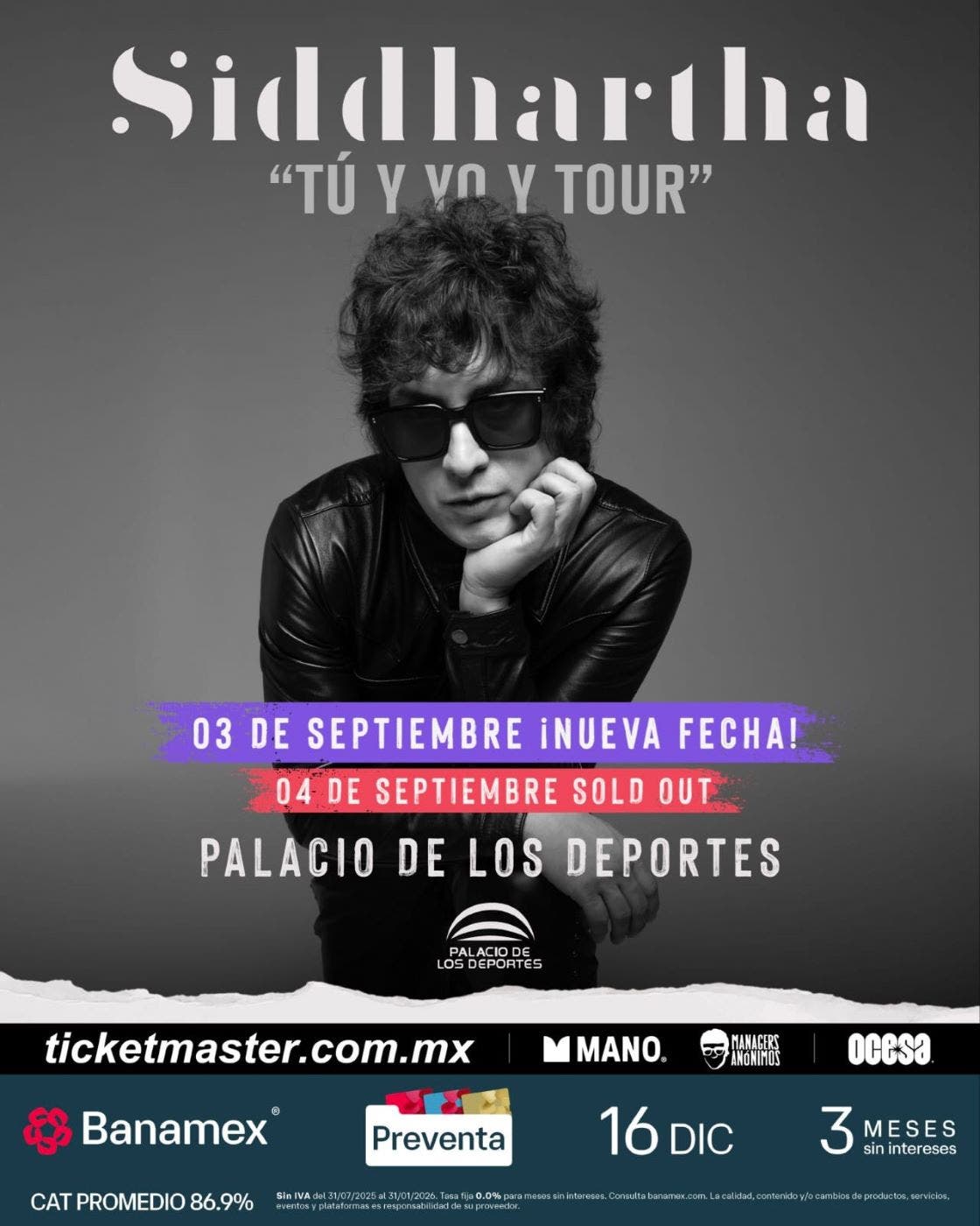 SIDDHARTA PRECIOS PALACIO DE LOS DEPORTES