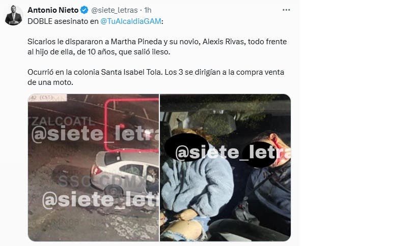 Matan pareja Santa Isabel Tola