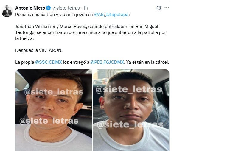 caen policias presunto abuso sexual joven San Miguel Teotongo