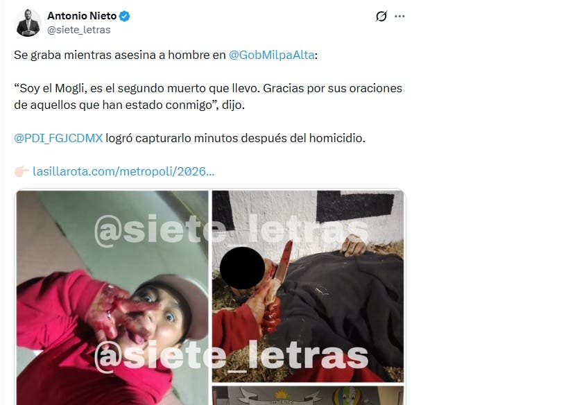 Mata sujeto a hombre en Milpa Alta