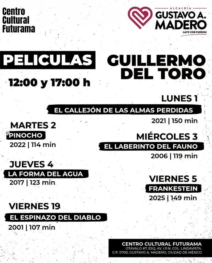 Ciclo gratis de Guillermo del Toro