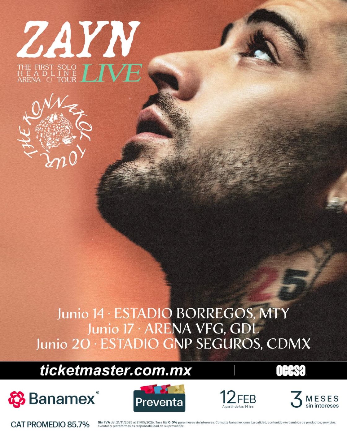 ZAYN TOUR MEXICO 2026