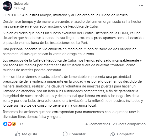 Facebook: SoberbiaGayBar