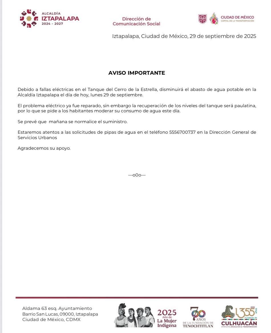 comunicado aleida alavez