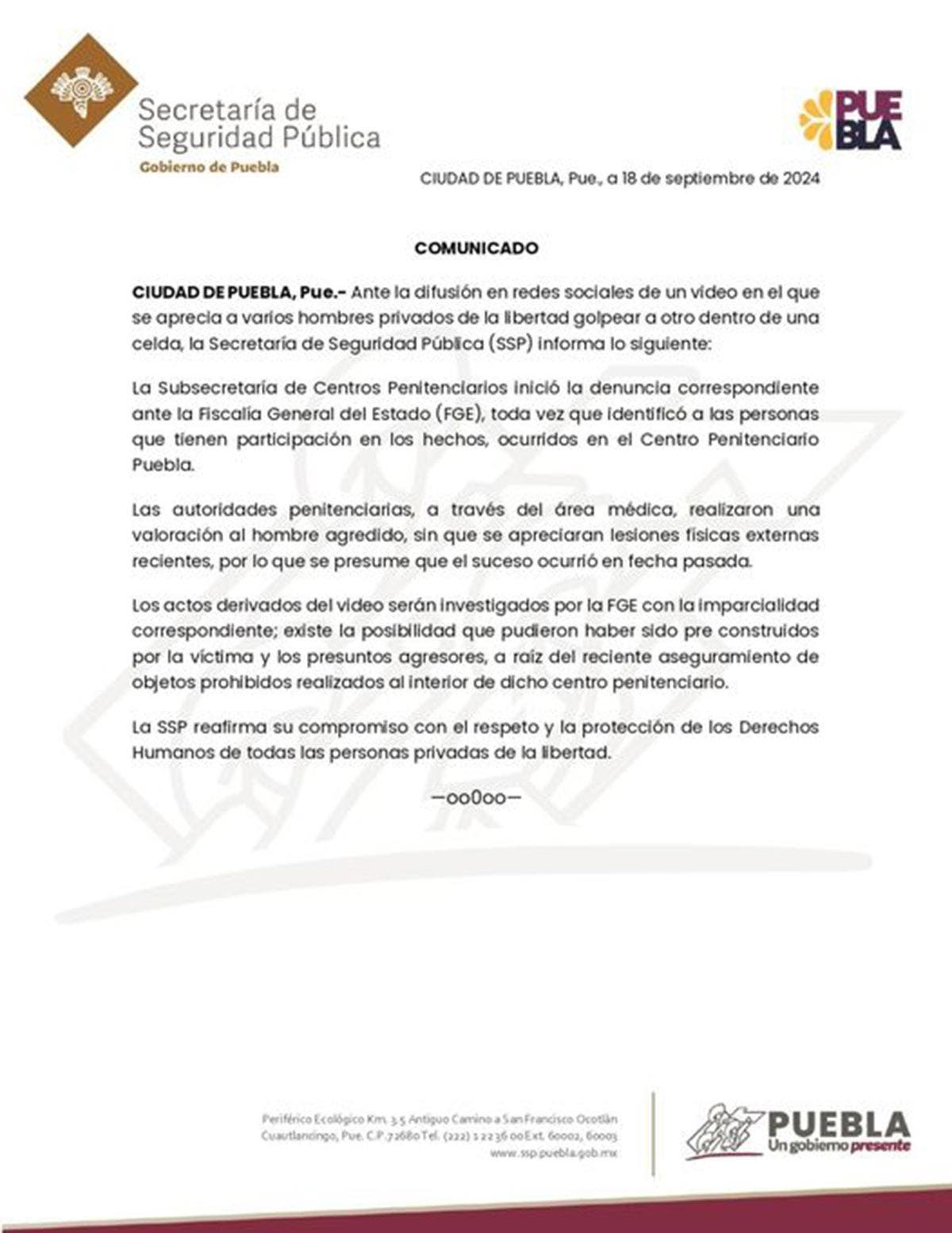 (video) Exhiben golpiza a reo en el penal de San Miguel, Puebla