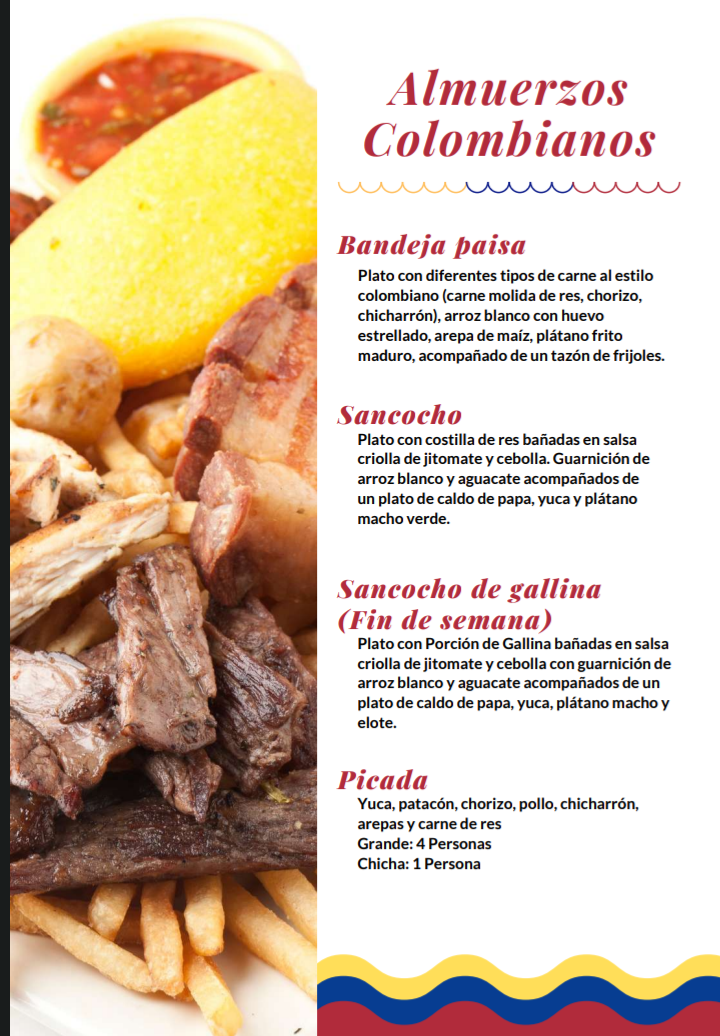 Menu Los Sabores de la Abuela