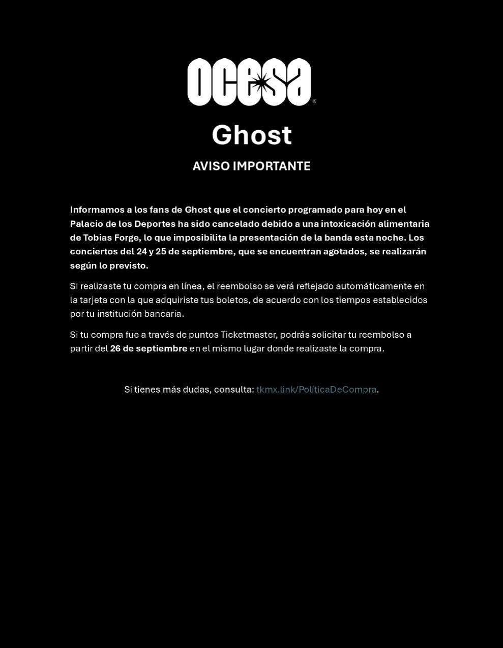 ocesa ghost