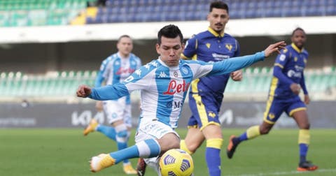 Hirving Lozano anotó un gol a los nueve segundos, en la derrota de Napoli ante Hellas Verona