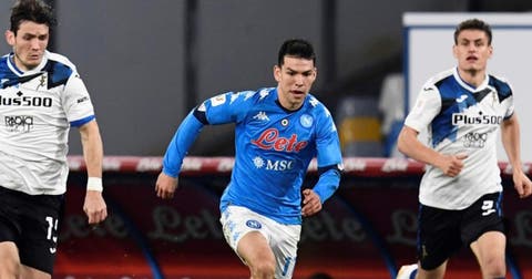 Napoli y ‘Chucky’ Lozano empatan ante Atalanta en la Coppa Italia