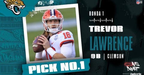 Trevor Lawrence va a Jaguars y encabeza el Top 10 del Draft 2021 de NFL