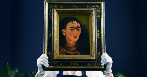 Obra de la artista mexicana Frida Kahlo, titulada 'Diego y yo'.