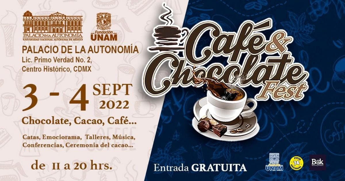 Realizarán el Café y Chocolate Fest en el Palacio de la Autonomía de la