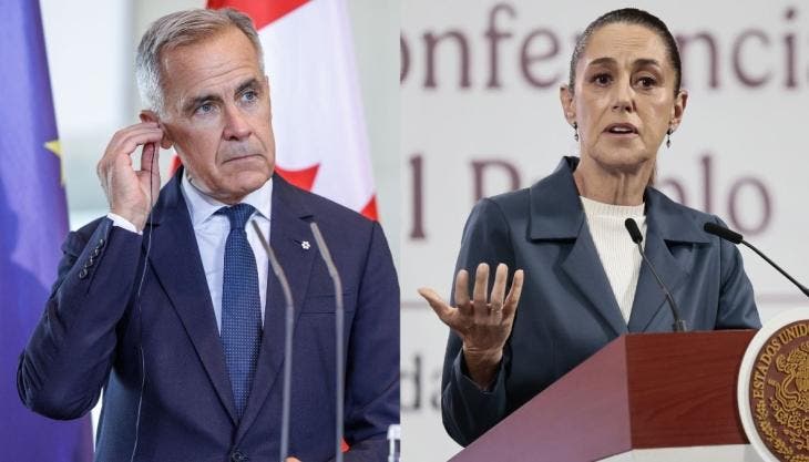 Claudia Sheinbaum y Mark Carney