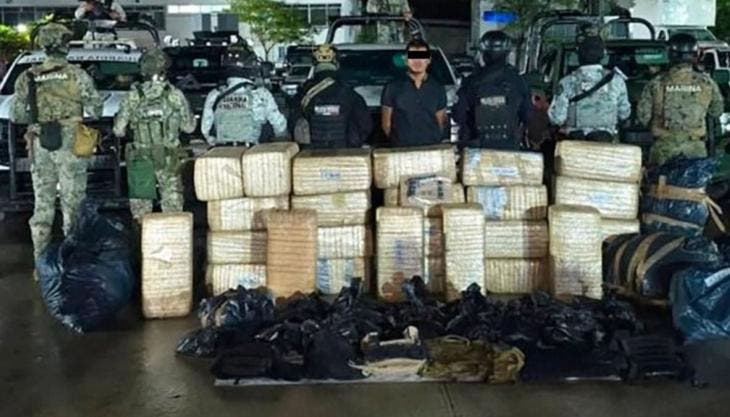 Aseguran más de media tonelada de droga en Tabasco