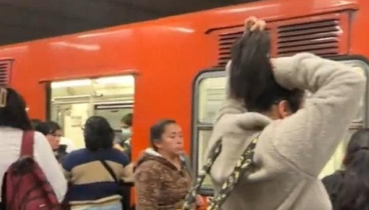suspenden servicio Linea 3 Metro personas vias.jpg