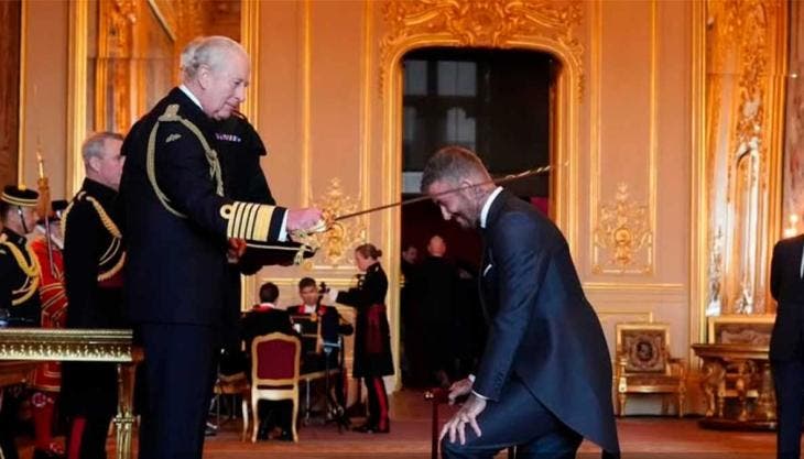 David Beckham y el rey Carlos III 