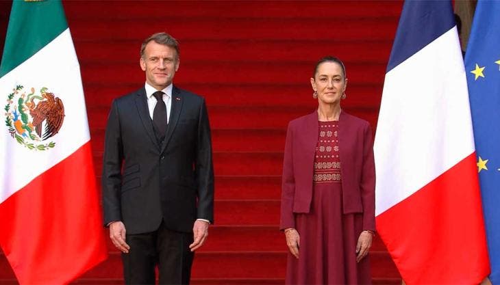 Emmanuel Macron y Claudia Sheinbaum