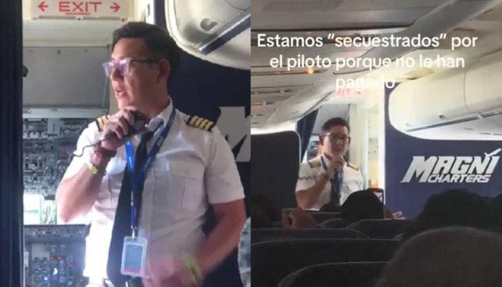 Tras el incidente, en redes sociales comenzaron a circular videos grabados por pasajeros, en los que se observa al piloto manifestando inconformidad por un presunto despido y por adeudos laborales