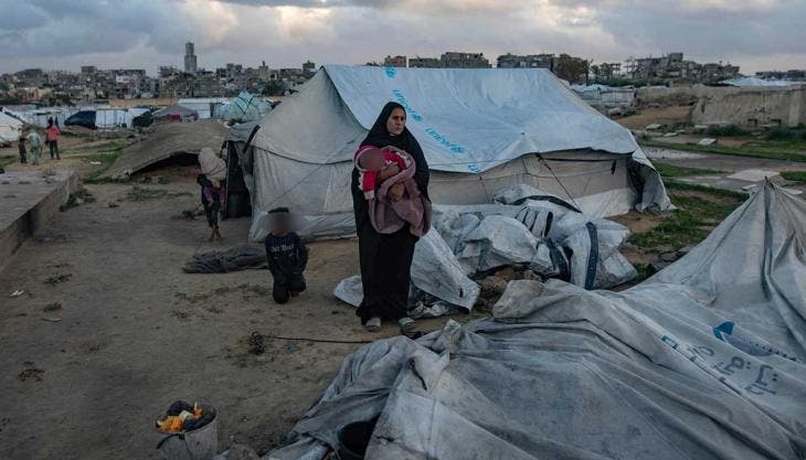 Refugiados en Gaza