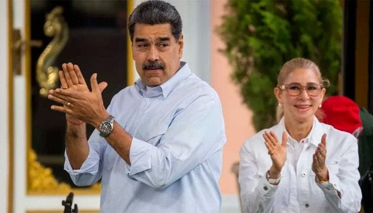 Nicolás Maduro y Cilia