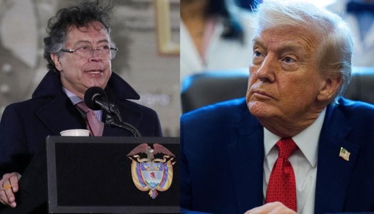Donald Trump y Gustavo Petro 