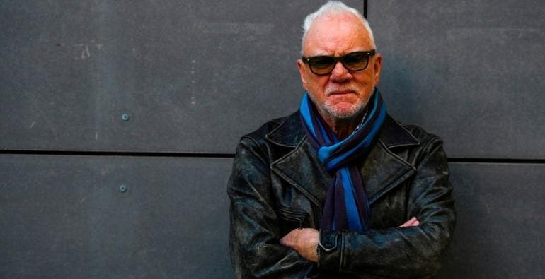 El actor británico Malcolm McDowell en Madrid durante la presentación del documental 'La naranja prohibida'.