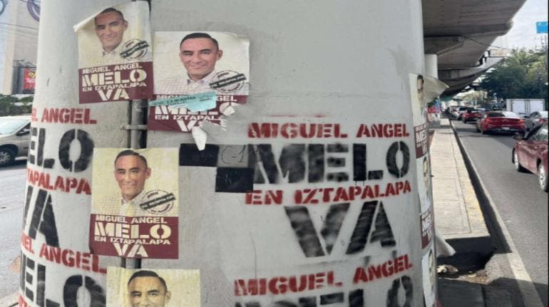 Propaganda de Miguel Ángel Melo en Iztapalapa