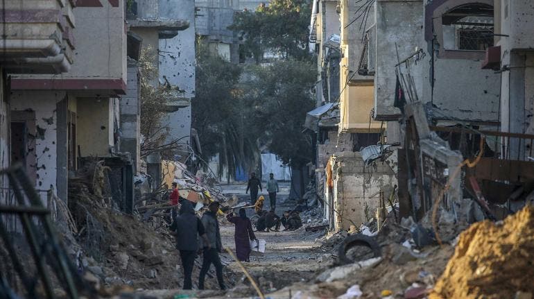 Destrucción de edificios en Gaza