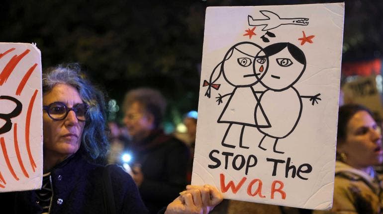 Protesta en Tel-Aviv contra guerra en Gaza