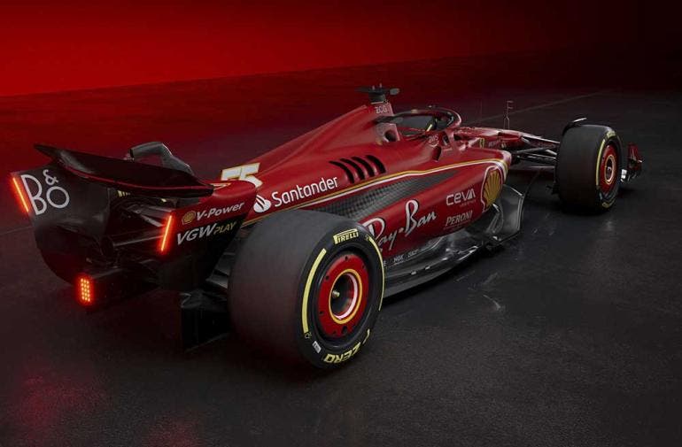 El nuevo monoplaza SF-24 de Ferrari para el Campeonato Mundial de F1 2024 (EFE)