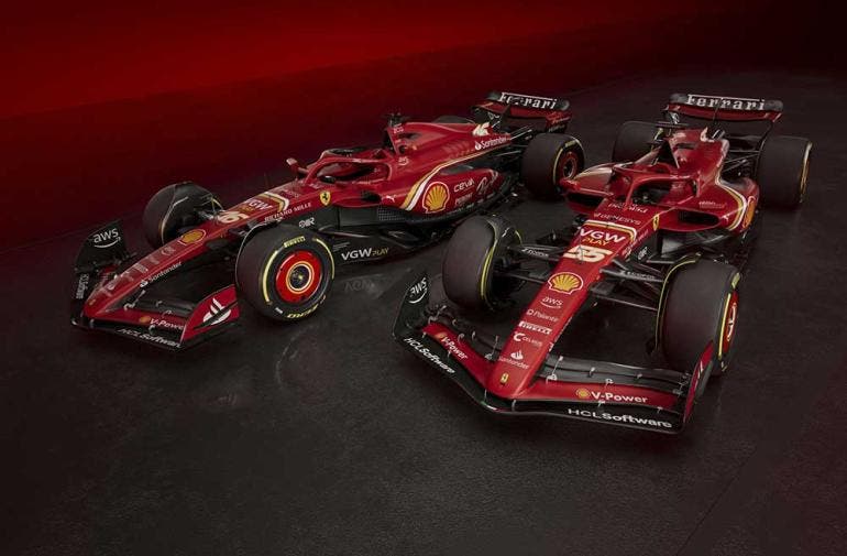 El nuevo monoplaza SF-24 de Ferrari para el Campeonato Mundial de F1 2024 (EFE)