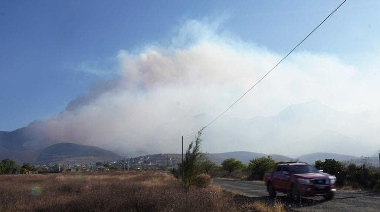 Incendio forestal en Oaxaca