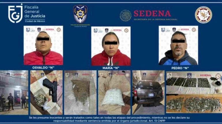 Iztapalapa: detienen a 3 presuntos líderes de grupo criminal que opera al oriente de CDMX