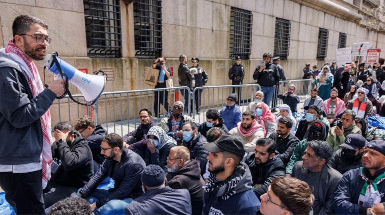 Detienen a manifestantes propalestinos en la Universidad Northeastern de Boston