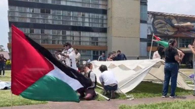 UNAM campamento Palestina Israel